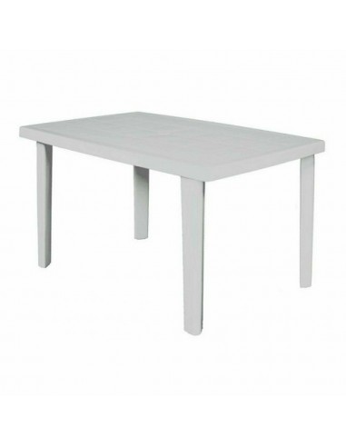 Tavolo in Plastica Bianco per Interni e Esterni 4 Gambe con Foro